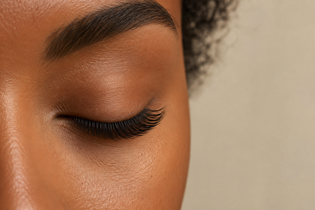 Macro view of a soft, dimensional lash finish