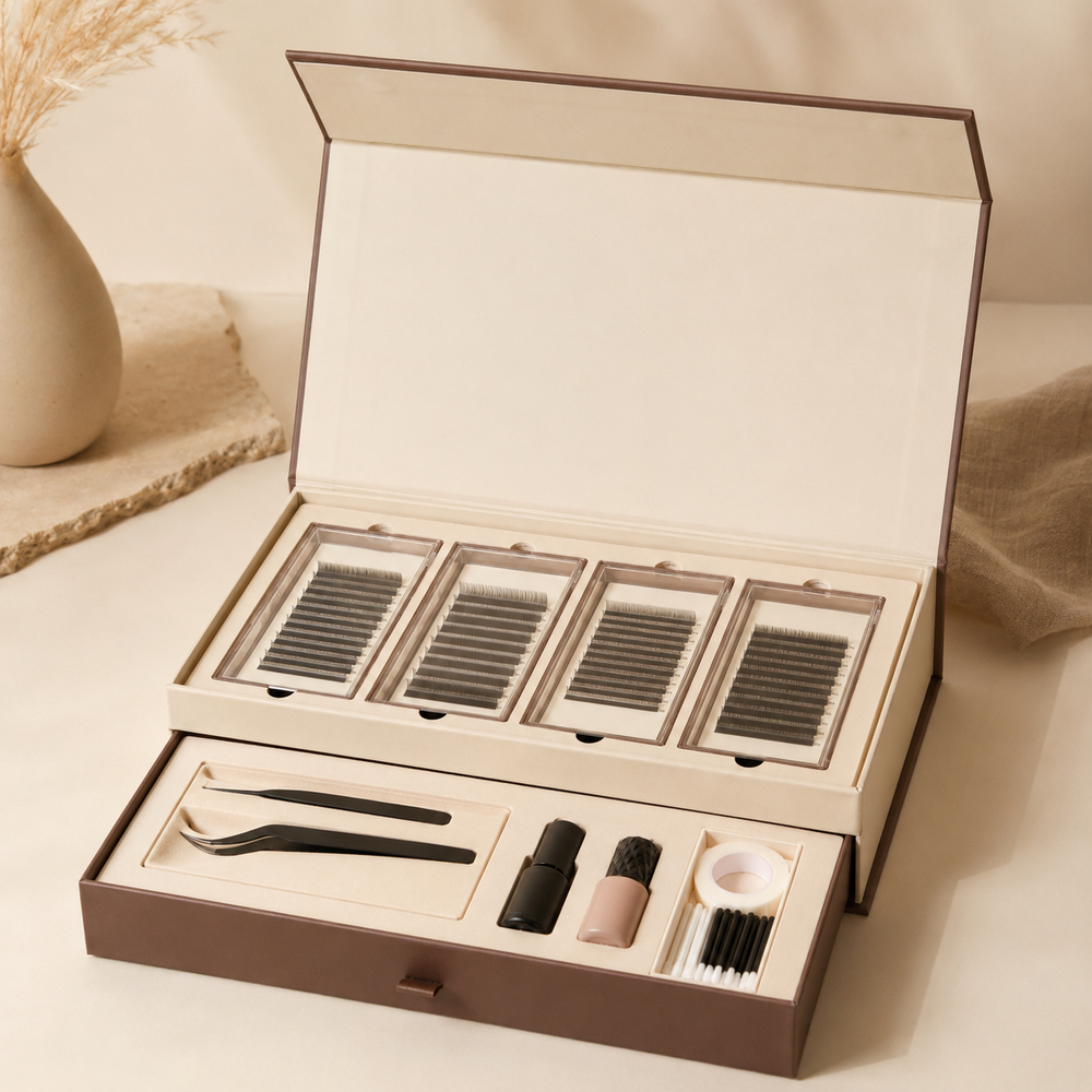 Soft Reason Essential Lash Artist Kit in blush and cream packaging